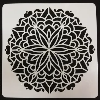Šablona plastová pro kreativní tvoření - 15 x 15 - mandala č.25