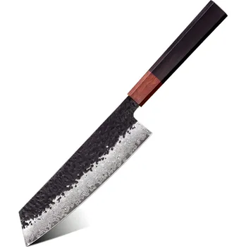 Kuchyňský nůž IZMAEL Damaškový kuchyňský nůž AO 37382 Kiritsuke/Hnědá 19 cm