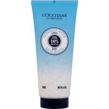 Tělový peeling L'Occitane Shea Butter Rich Scrub jemný tělový peeling 200 ml pro ženy