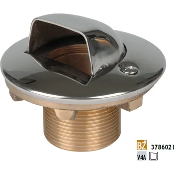 Hugo Lahme vtoková mušle, bronz, vnější závit 1 1/2 , délka 40 mm, pro prefabrikované bazény