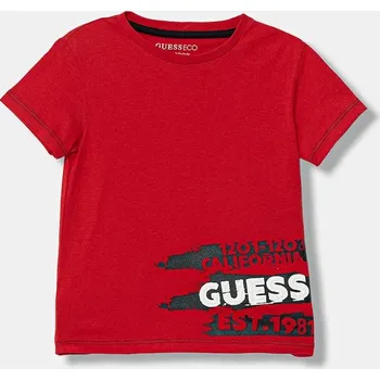 Oblečení a móda Dětské bavlněné tričko Guess N6RI02.K8HM4.PPY2 červená 33X, vel. 113-118