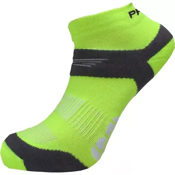 Pánské termoprádlo PROGRESS Progress Running Sox běžecké ponožky, reflexní žlutá/šedá velikost 6-8 (39-42)