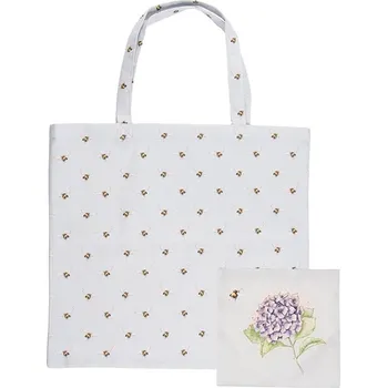 Nákupní taška Wrendale Designs Skládací nákupní taška Wrendale Designs "Hydrangea" - Včely a hortenzie