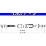 Tažné lanko, ovládání spojky ATE 24.3728-1026.2
