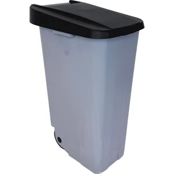Odpadkový koš Denox odpadkový koš RECICLO na tříděný odpad 110 L, černé víko, plastový s kolečky