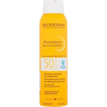 Přípravek na opalování BIODERMA Photoderm Invisible Mist SPF50+ voděodolná hydratační a osvěžující opalovací mlha 150 ml