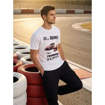 Dámské spodní prádlo Sinsay - Bavlněná košilka s potiskem - bílá - 263HL-00X - 263HL-00X-2XL