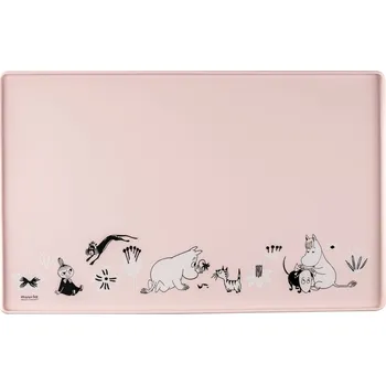 Muurla, Podložka pod kočičí nebo psí misku Muurla Mumínci 30 x 48 cm růžová - Formadore