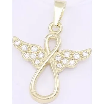 Módní doplněk Přívěs anděl se zirkony 00670