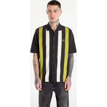 Tričko FRED PERRY Vertical Stripe Polo Shirt Anchor Grey L