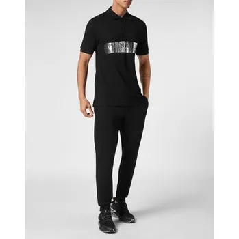 Pánská košile Plein Sport Polokošile 687 Černá Slim Fit XXL