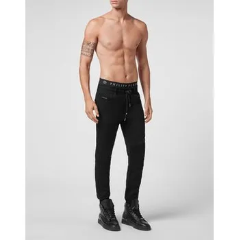 Pánské oblečení PHILIPP PLEIN Jeansy 85 Černá Jogger Fit 28
