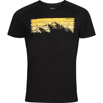 Oblečení a móda PROGRESS Progress MAOR pánské triko s merinem, černý melír velikost XL