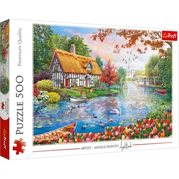 Puzzle Puzzle Lesní chata Obrázek 48 x 34 cm.