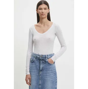 Pánské tričko Bavlněné tričko s dlouhým rukávem American Vintage MAS02DH24 šedá 09X, vel. L