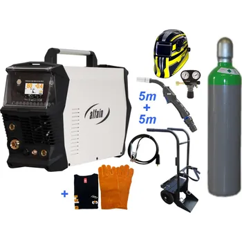 Svářečka ALFA IN PERUN 200 MIG SYN PFC + MIG 5m + kukla + lahev + vozík SET PRO