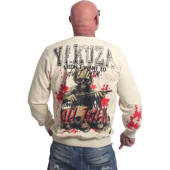 Pánská móda Pánská mikina Yakuza Hurt 27031 bone white velikost: M