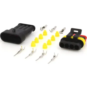 Elektrický konektor vodotěsný, tzv. štekr, čtyřkontaktový, 4P/1,5 - ASTA