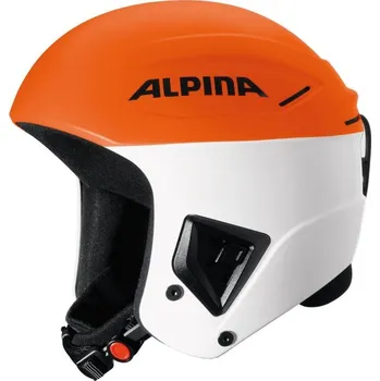 Lyžařská helma Alpina Downhill Comp - Orange-white Velikost: 53-54