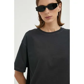 Pánské tričko Bavlněné tričko American Vintage T-SHIRT DROIT MC COL ROND FIZ02AH23 šedá 90X, vel. M