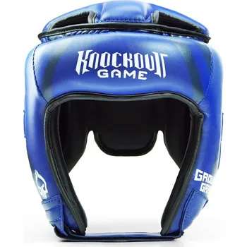 Chránič hlavy na box a bojový sport Kick box přilba Ground Game Kickboxing Ground - modrá Velikost: M