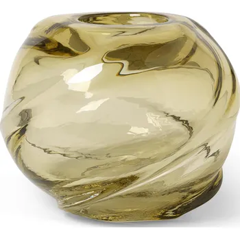 Váza Ferm Living, Váza Water Swirl kulatá světle žlutá - Formadore