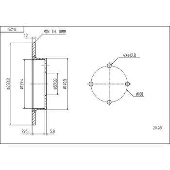 Brzdový kotouč Brzdový kotouč HART 214 281
