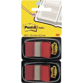 Samolepící záložky Post-it® - červené, 2 ks