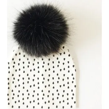 Čepice Dětská zimní čepice s potiskem kapek J575 9