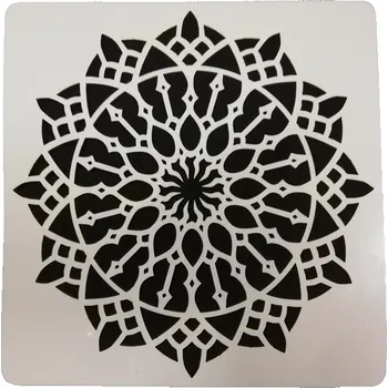 Šablona plastová pro kreativní tvoření - 15 x 15 - mandala č.30