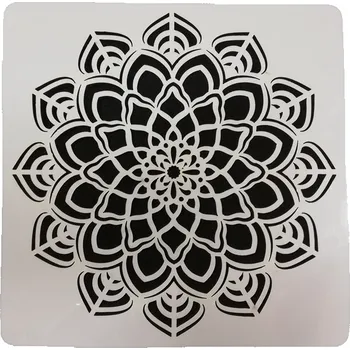 Šablona plastová pro kreativní tvoření - 15 x 15 - mandala č.33