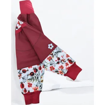 Dívčí oblečení Dětské softshell kalhoty s flísem 74 80 Velikost: 74/80 šípky vínová Dětské kalhoty