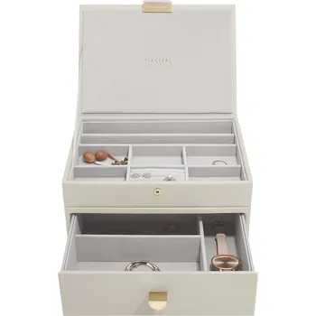 Šperkovnice Stackers, Krabička na šperky Stackers Classic dvojitá se zásuvkou světle béžová - Formadore