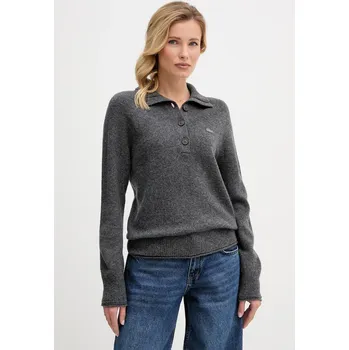 Dámský svetr Vlněný svetr Lacoste AF4010 šedá 90X, vel. 38