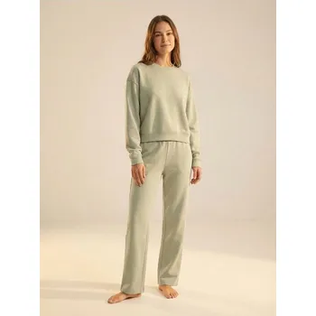 Dámská mikina Sinsay - Basic crewneck mikina s příměsí viskózy „soft touch“ - khaki - 013GZ-87X - 013GZ-87X-M