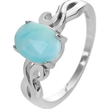 Prsten Bealio BEALIO Stříbrný prsten SOLITÉR larimar Velikost prstenu: 61 03-12533-3218