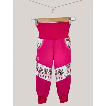 Chlapecké kalhoty Kocour Mourek Kalhoty baby softshellové zimní s fleecem MEDVÍDCI Velikost 74
