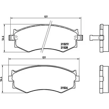 Brzdová destička Sada brzdových destiček, kotoučová brzda BREMBO P 30 002