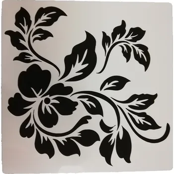 Šablona plastová pro kreativní tvoření - 15 x 15 - Květiny č.5