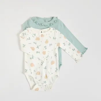 Kojenecký body Reserved - Strukturální body 2 pack - světle zelená - 813GK-70X - 813GK-70X-74