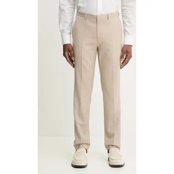 Dámské kalhoty Vlněné kalhoty HUGO Hesten253X 50558206 béžová 80X, vel. 54