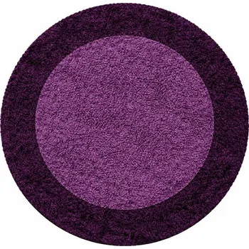 Hans Home Kusový koberec Life Shaggy 1503 lila kruh - 120x120 (průměr) kruh