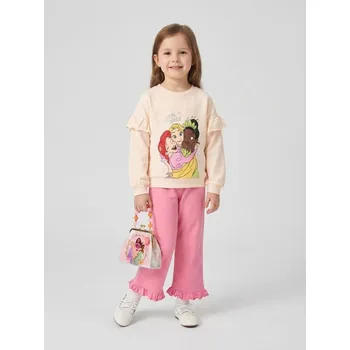 Dívčí oblečení Sinsay - Mikina s kulatým výstřihem s potiskem Princess - pastelová růžová - 403HS-03X - 403HS-03X-104