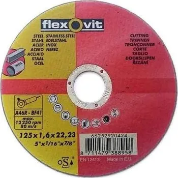 Řezný kotouč SAINT GOBAIN ABRASIVES FLEXOVIT řezný kotouč 125x1,6x222