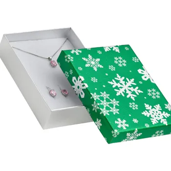Dárková krabička Šperky4U Vánoční dárková krabička na soupravu - zelená - KR0377-Z
