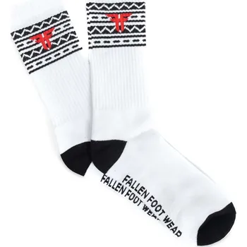 FALLEN ponožky - Navajo Sock White Black (WHITE BLACK)