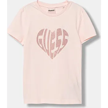 Dívčí oblečení Dětské tričko Guess J5RI46.J1314.PPY2 růžová 03X, vel. 105-112