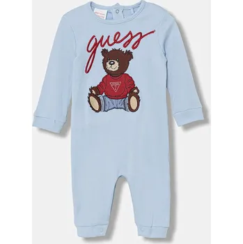 Dětský bavlněný overal Guess H6RW01.KA6W4.PPY2 modrá 55X, vel. 54-60