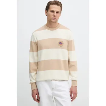 Pánský svetr Bavlněný svetr Lacoste AH5179 béžová 80X, vel. M