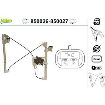 Stahovačka okna Zvedací zařízení oken VALEO 850026